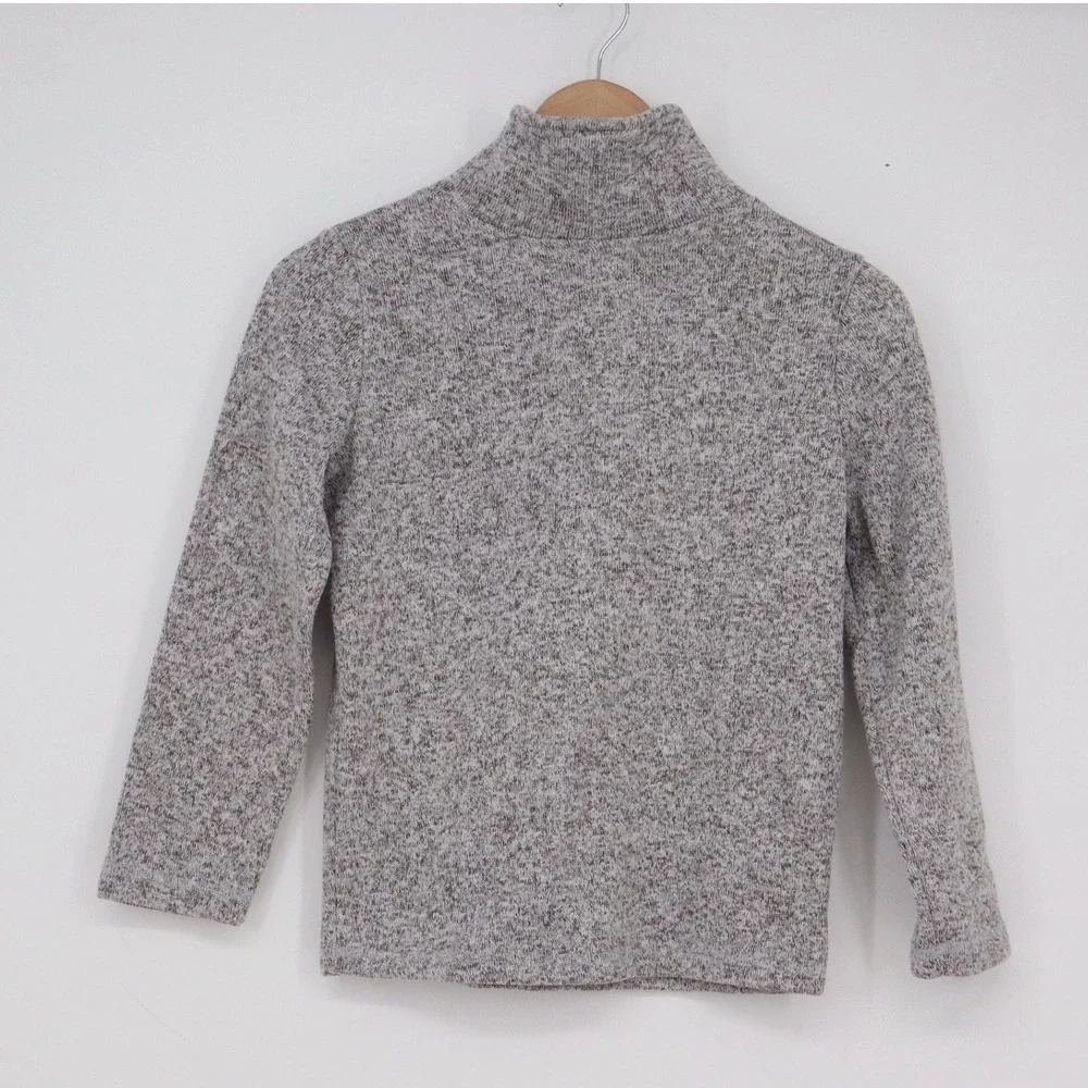 Jumping Beans Boys Size 8 Grey Fleece Shawl Collar Button Pullover Sweater